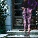 Legging Purple Pink Gemstone Liquid Art<br><div class="desc">If you are looking for a unique one-of-a-kind gift, you found this beautifully crafted leggings. The pattern was created to resemble the beauty of the reflection of lights and the flow of marble with delicate purple tones and pink shades of purple gemstones. It was painted by hand to reflect the...</div>