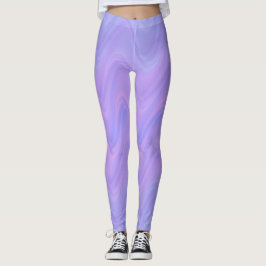 Legging Purple Pink Wavy Lines Pattern