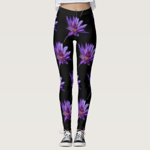 Legging Purple Waterlily Lotus