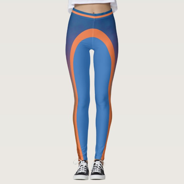 Legging Púrpura a laranja (Frente)