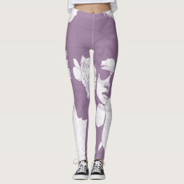 Legging Púrpura, branca e grafite