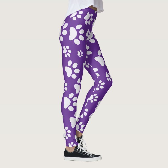 Legging Púrpura e brancaImprimir Pop (Direita)
