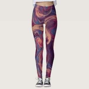 Legging Púrpura e colorida Aquarela