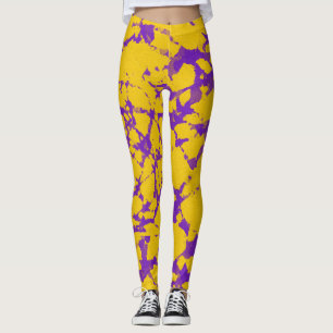 Legging Púrpura e Dourada Tie Dye