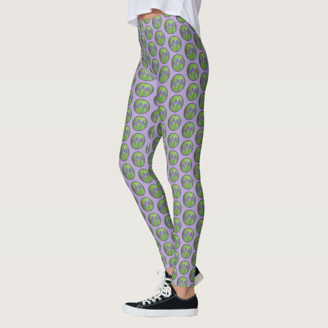 Legging Púrpura Iris - Arte Flor Original (Esquerda)