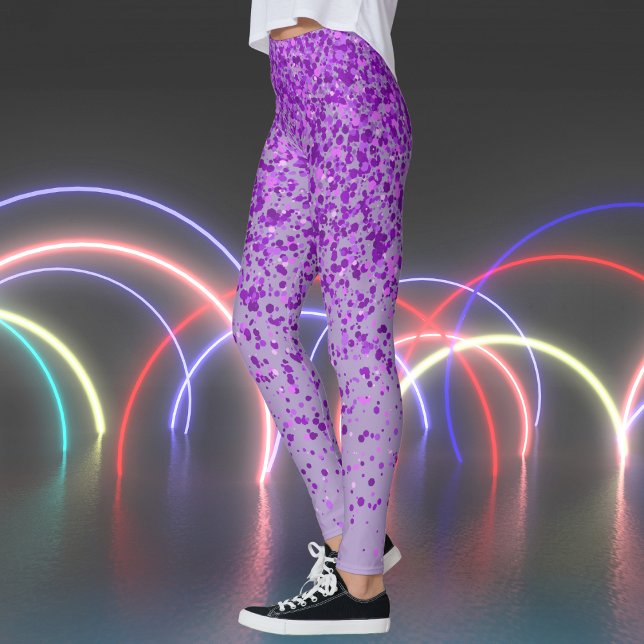 Legging Púrpura pálida com Impressão de Freckles (Pale Purple with Freckles Print Leggings)