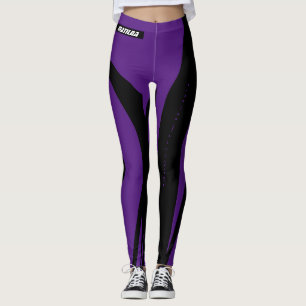 Legging Púrpura Preta-Escura, Púrpura
