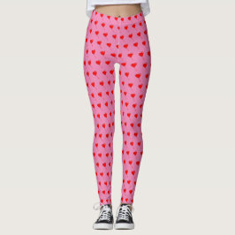 Legging Púrpura rosa-rosa - Padrão de Diversão Girly Girly