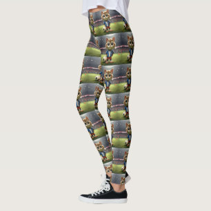 Legging "Purr-feito Artilheiro: O Gato de Futebol 3D"