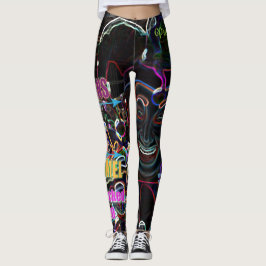 Legging PWL ShipRocked Neon Mardi Gras