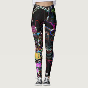 Legging PWL ShipRocked Neon Mardi Gras