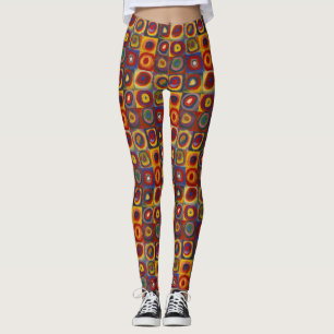 Legging Quadrados Coloridos de Kandinsky Farbstudie Quadra