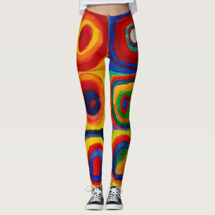 Legging Quadrados com Círculos, Abstrato, Wassily Kandinsk