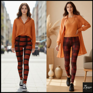 Legging Quadrados marrons encantadores de luz e escuridão