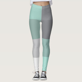 Legging quadrados verdes cinzas