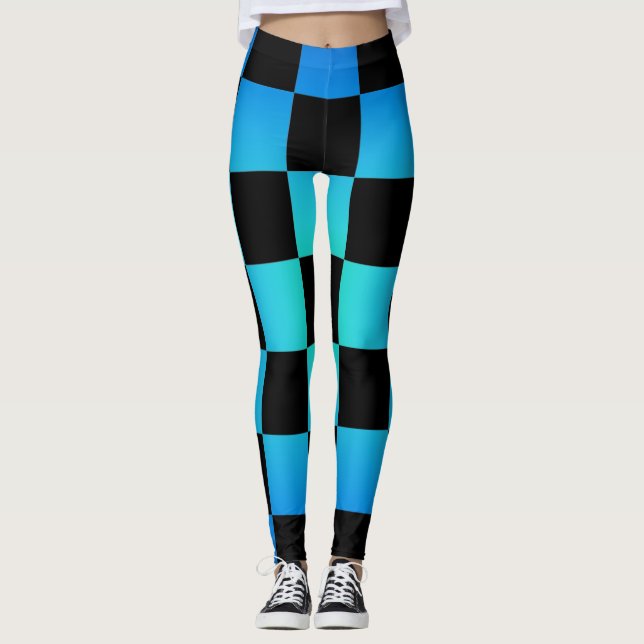 Legging Quadro De Controlo ~ Xess ~Pernas De Design Oceano (Frente)
