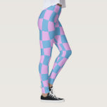 Legging Quadro de verificação de Abstrato de humor retrorr<br><div class="desc">Quadro de verificação do Abstrato de humor retrorreflector em coxas azuis e roxas</div>
