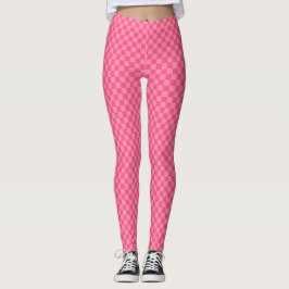 Legging Quadro de verificação rosa