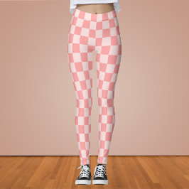 Legging Quadro de verificação rosa