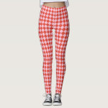 Legging Quadro de Verificação Vermelho e Rosa<br><div class="desc">Um design de tabuleiro diagonal vermelho e rosa da tendência. Um presente de Natal divertido e festivo para as férias.</div>