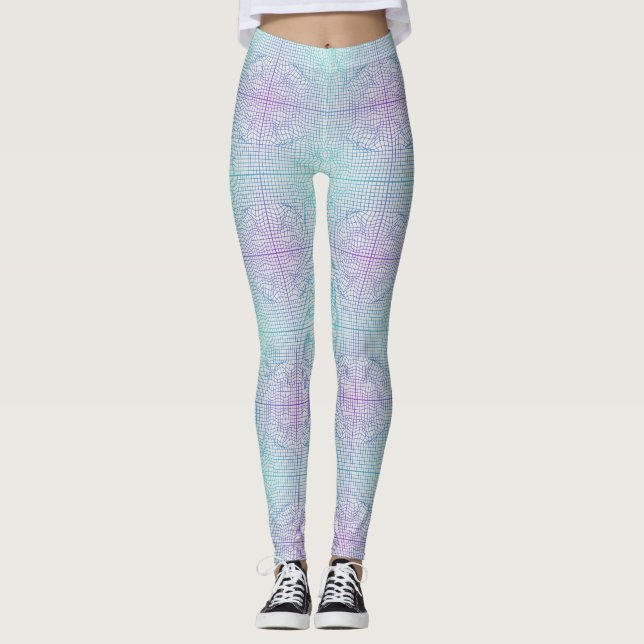 Legging Quadro distorcido 01.w Branco BG (Frente)
