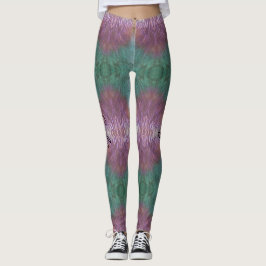 Legging Qualidade de Personalização Verde de lavanda e Tet
