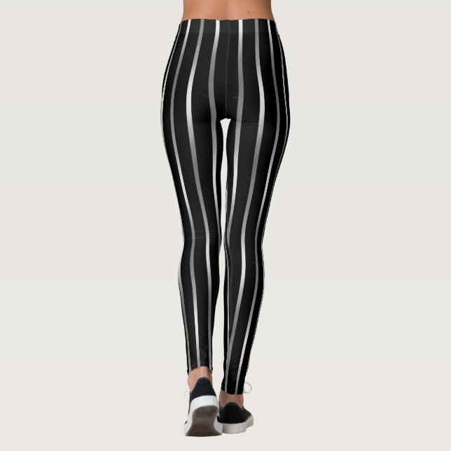 Legging Qualquer Cor com Listras Prateadas (Verso)