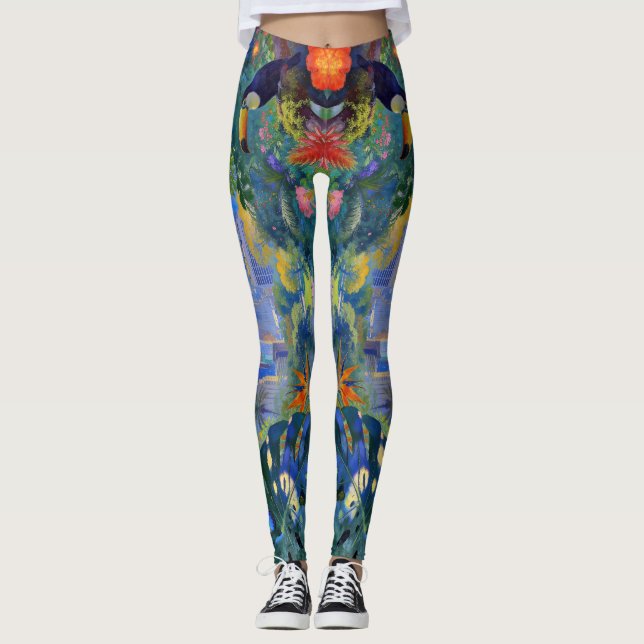 Legging Quando a Vida Selvagem Observa Manhattan – Uma Pai (Frente)