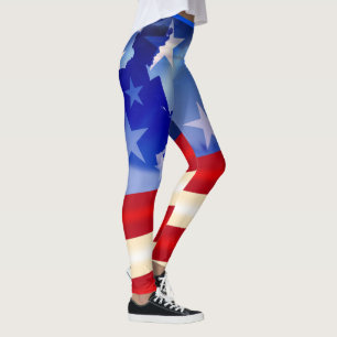 Legging Quarto patriótico do dia de veteranos de julho