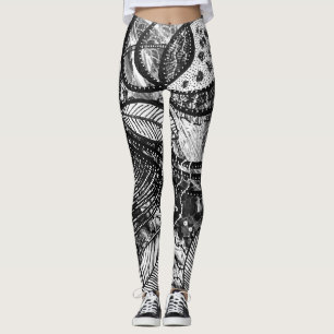 Legging Quase em Toda Parte 3 Pintura em Acrílico Preto e