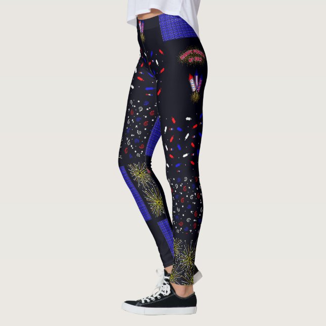 Legging Quatro de Julho Patchwork Pattern - 4 de Julho (Esquerda)