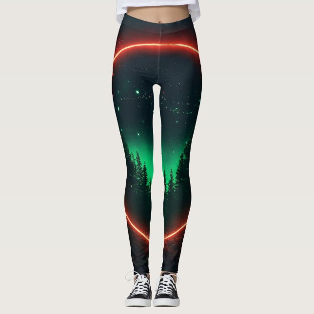 Legging Que tal "Midnight Aurora Leggings: Night Hues Co (Frente)