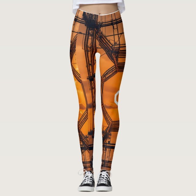 Legging Que tal "Tangerine Dream Leggings: Vibrant Orangin (Frente)