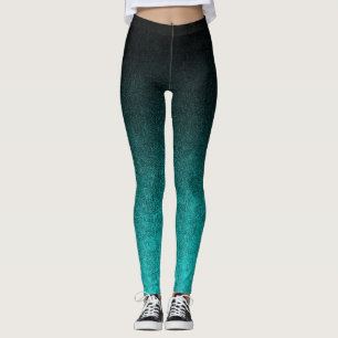 Legging Queda do Aqua e do Gradiente da Brilhante Preta