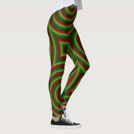 Legging Quer mudar o vermelho? Espiral verde chamativo.