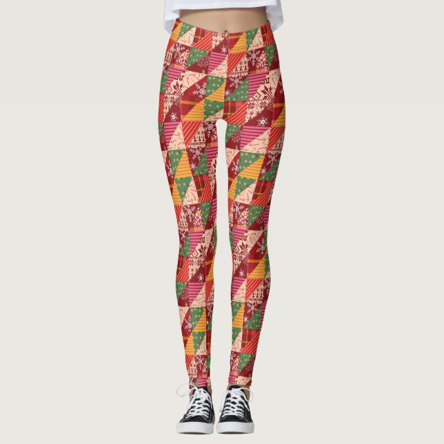 Legging Quilt de Natal (Frente)