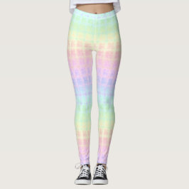 Legging Quirky Boho Kawaii Cute Funky Pastel Xadrez