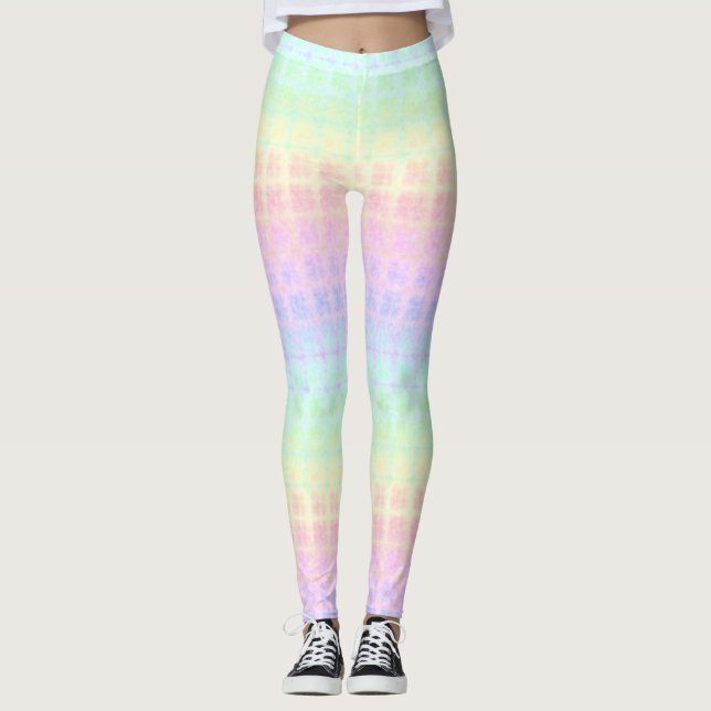 Legging Quirky Boho Kawaii Cute Funky Pastel Xadrez (Frente)