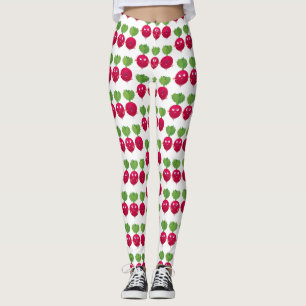Legging Rabanetes lindos cantando legumes trio