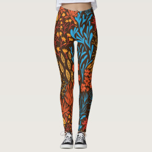 Legging Rabiscos florais escuros