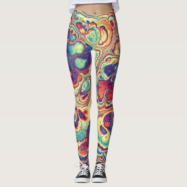 Legging Radiância de Mármore Tropical (Frente)