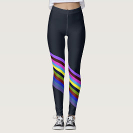 Legging Rainbow Color Stripes Regenbogen Regenbogenfarben