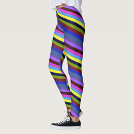 Legging Rainbow Color Stripes Regenbogen Regenbogenfarben