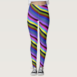 Legging Rainbow Color Stripes Regenbogen Regenbogenfarben