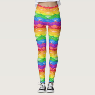 Legging Rainbow Diamond Pride Argyle Sparkle Scale