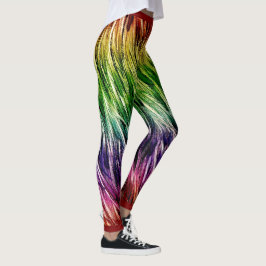 Legging Rainbow Emu Feathered