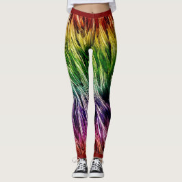 Legging Rainbow Emu Feathered