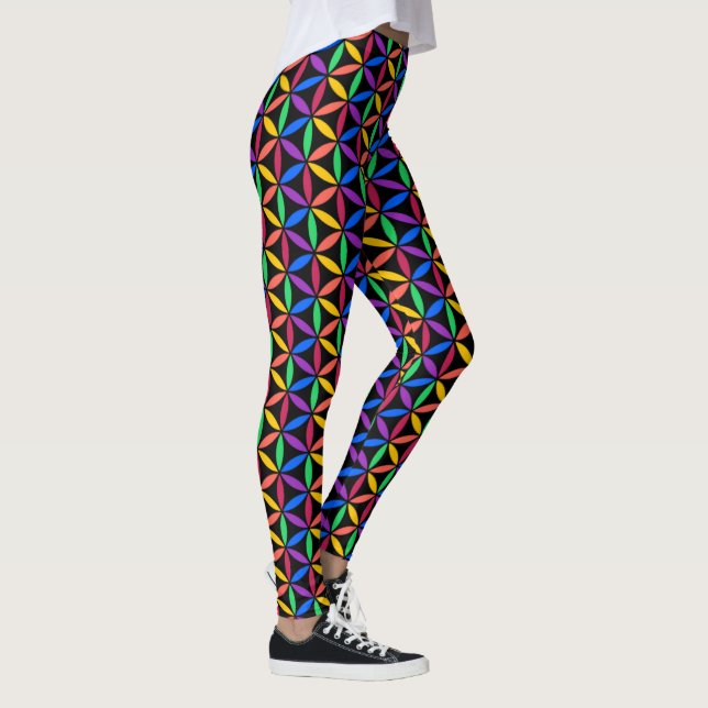 Legging Rainbow Flower of Life Standard (Flor da Vida) (Direita)