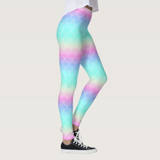 Legging Rainbow Mermaid Scales (Direita)