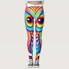Legging Rainbow Owl Perch Art